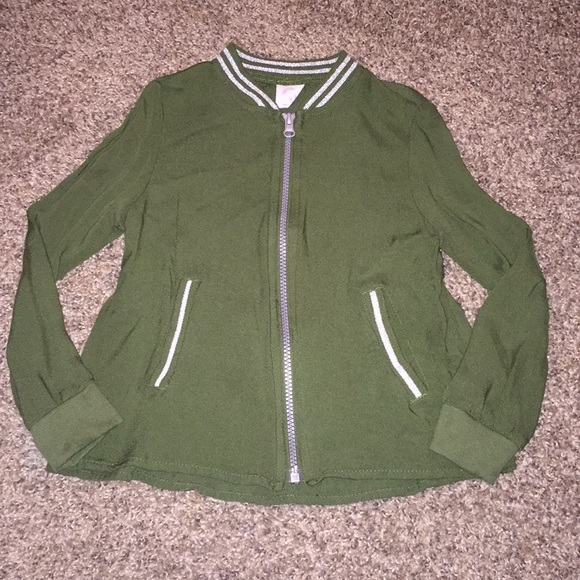 wonder nation Other - NWOT Long sleeve green girls zip up top